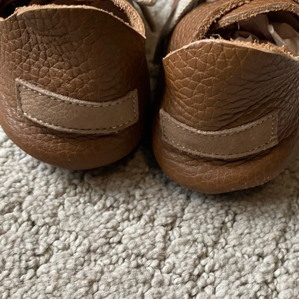 NEW Ella Bonno Brown Leather Baby Shoes Size 2